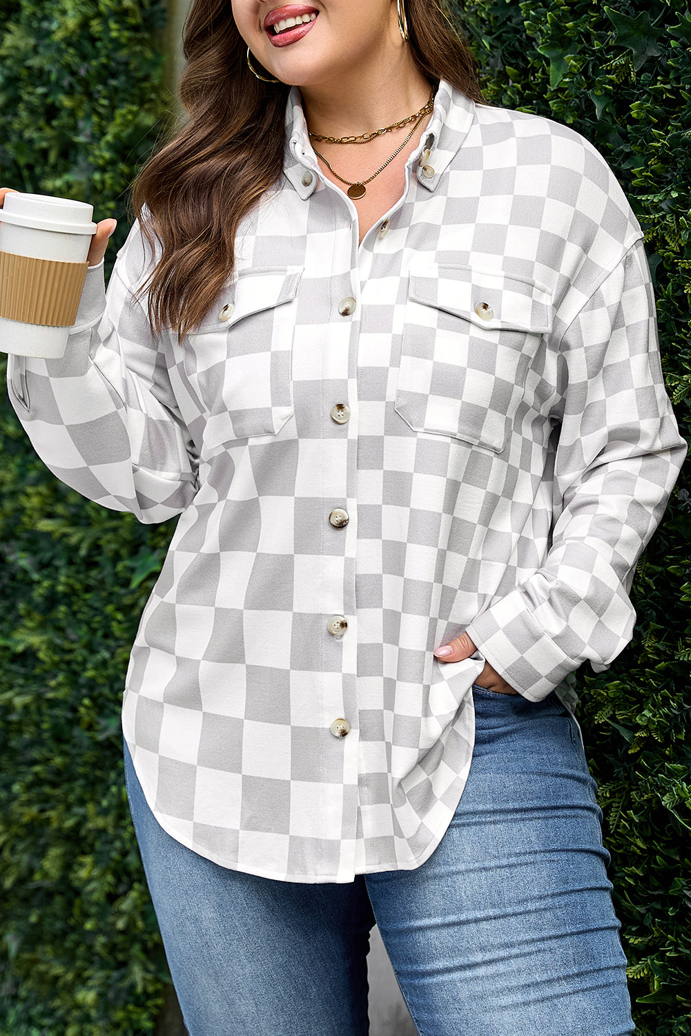 Emily Down Casual Western Plus Jacket