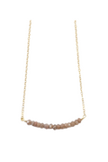 Michelle Bar Necklace in Peach Moonstone