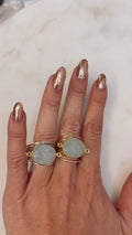 Torrey Ring with Blue Chalcedony